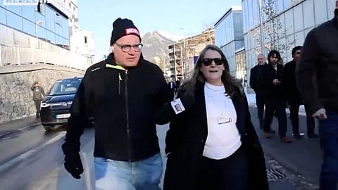 Ezra Levant and Chrystia Freeland