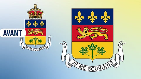 St Edwards Crown removed from Quebec coat of arms