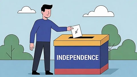 Independence voting box