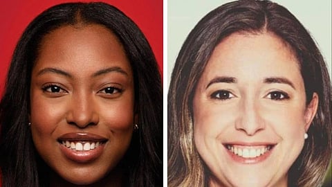 Tatiana Auguste (left), Nathalie Sinclair-Desgagné (right