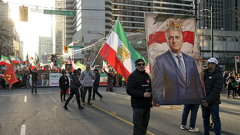Anti-Islamic Republic regime protestors in Vancouver