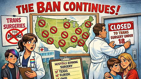 US hospitals banning transgender treatment for minors