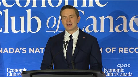 Poilievre speaking in Toronto