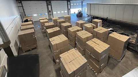 Lloydminster RCMP seize $6M in contraband cigarettes during traffic stop, Calgary man charged
