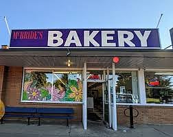 A photo outside of McBride's Bakery in Medicine Hat