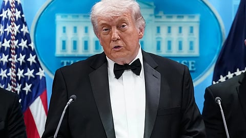 President Trump speaks to the press after tonight's alleged assassination attempt