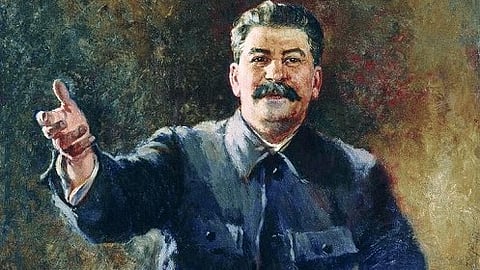 Alexander Gerosimov's flattering portrait of Josef Stalin.