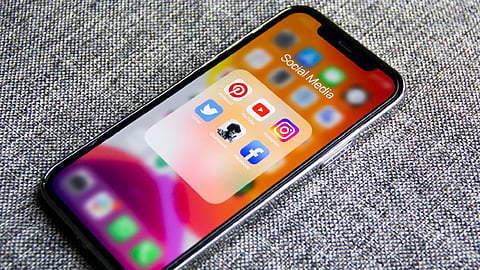 Social media on phone