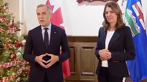 Prime Minister Mark Carney and Premier Danielle Smith