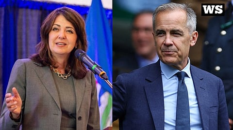 Alberta Premier Danielle Smith and Prime Minister Mark Carney... Bill C-5 no panacea for Alberta aspirations