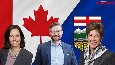 Gitane De Silva (left), founder and president of GDStrategic, Adam Legge, president of the Business Council of Alberta, and Deborah Yedlin, president and CEO of the Calgary Chamber of Commerce  pushed back against the independence movement, warning it could create investment uncertainty and undermine efforts to build major energy infrastructure projects.