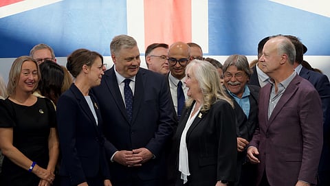 Kerry-Lynne Findlay (centre right) celebrates with supporters after winning the BC Conservative Party leadership on Saturday in Vancouver. The victory sets the stage for a polarized provincial election campaign expected in 2028. (Photo: Jarryd Jäger)