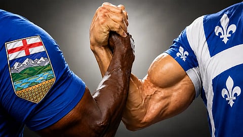 Alberta and Quebec locking arms
