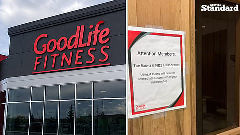 Goodlife Fitness pleads members to not use their saunas as a washroom