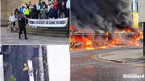 Protests erupt in the UK after "beheading" attempt in Belfast