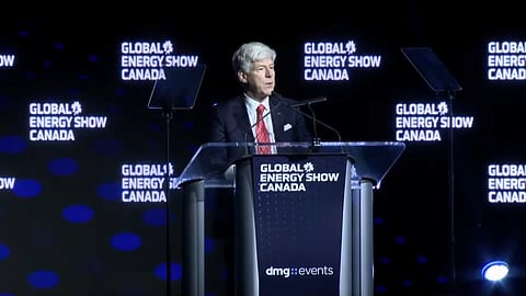 Natural Resources Minister Tim Hodgson at the Global Energy Show in Calgary on June 9, 2026. 