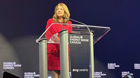 Premier Danielle Smith and the Global Energy Show in Calgary on June 9, 2026. 