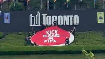 Pro Palestine sign