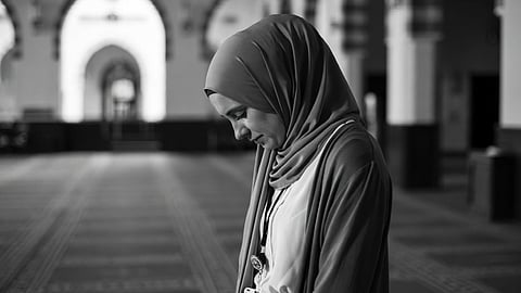 woman with head covering