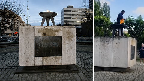 WATCH: Migrant attempts to blow out  eternal flame at war memorial in Berlin