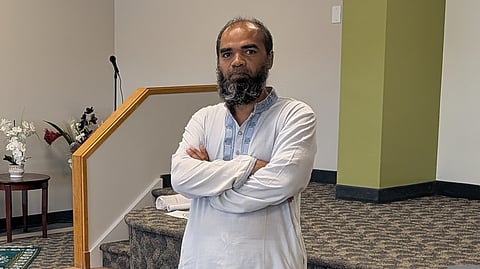 M Anisur Rahaman, director of Regina City Jamia Masjid at his mosque (June 26, 2026)