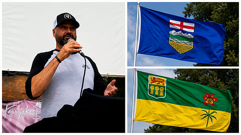 A comparison of recent Canadian and American election results is drawing attention to Canada's shifting political landscape — and highlighting just how politically distinct Alberta and Saskatchewan have become.