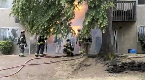 A dramatic explosion inside an apartment complex electrical room in Tacoma, Washington, sent debris flying and forced the evacuation of multiple buildings Sunday evening, according to local fire officials.