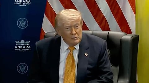 American President Donald Trump at the 2026 NATO summit in Ankara, Turkey