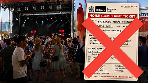 Rescinded noise ticket at Stampede