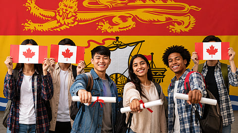students, New Brunswick flag