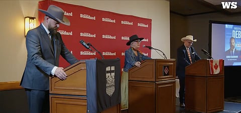 Derek Fildebrandt and Duane Bratt debating Alberta independence.