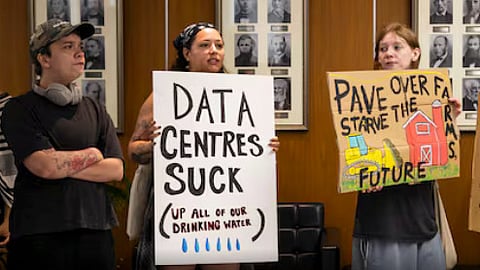 Data centre protesters