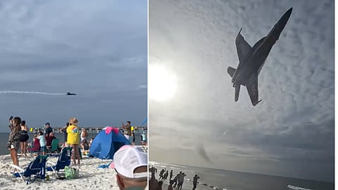 Blue Angels launch review after viral video shows low flyover over Pensacola Beach crowd