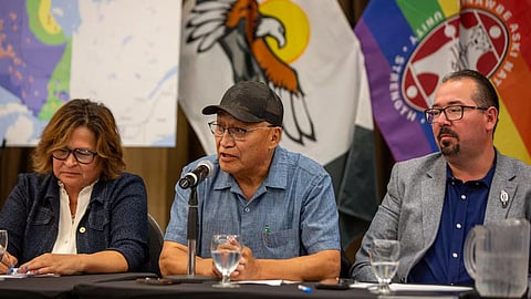 First Nations chiefs met at a news conference in Thunder Bay on Tuesday