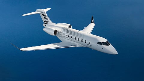 A Bombardier Challenger 3500 jet. 