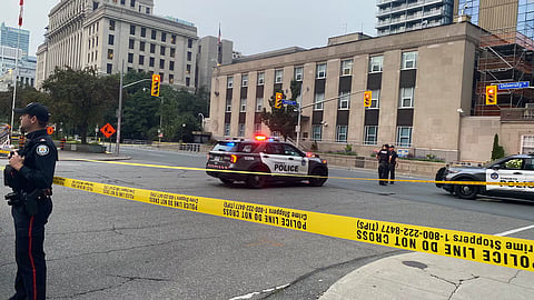Police surrounded the US Consulate after a shooting Monday morning