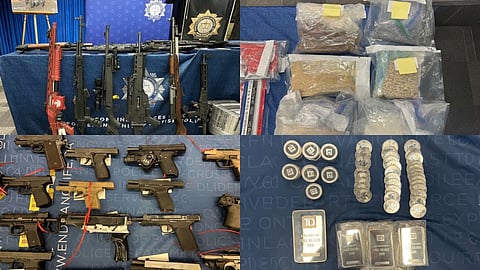Four with criminal records arrested, released without charges after CFSEU-BC seizes 44 guns and shuts down under-construction synthetic drug lab