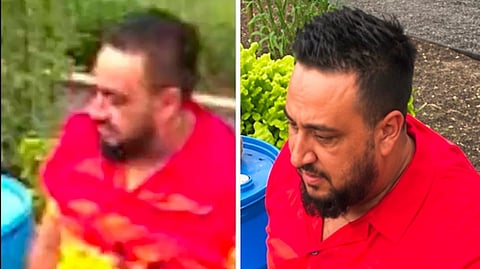 On the left: original image of the thief, on the right: AI enhanced