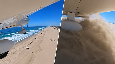  A small aircraft made an emergency landing on Huntington State Beach after the pilot reported an engine failure.
