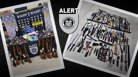 Lethbridge drug bust uncovers arsenal of firearms, 170 knives and fentanyl

