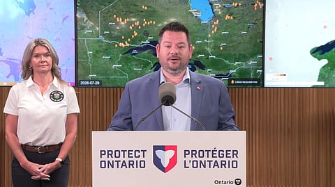 Mike Harris said that their priority was to focus on fighting the fires