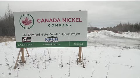 Canada Nickel Co.’s Crawford nickel mine