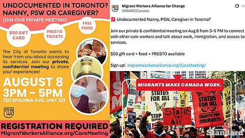 Migrant Workers Alliance; screenshots, X