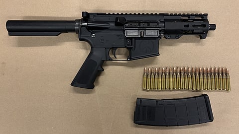 Police seized what they described as an AR-15 style rifle