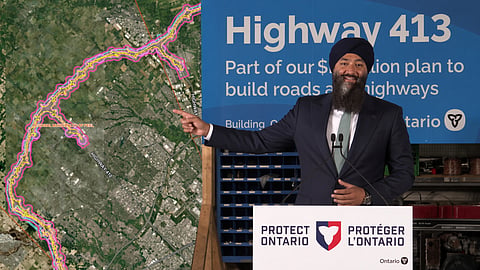 Minister Sarkaria spoke on the new highway plans on Tuesday