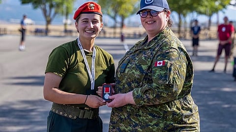 Army cadet and cadet instructor