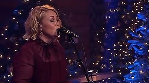A screenshot from a TikTok in which Jann Arden performed "Blue Christmas." 