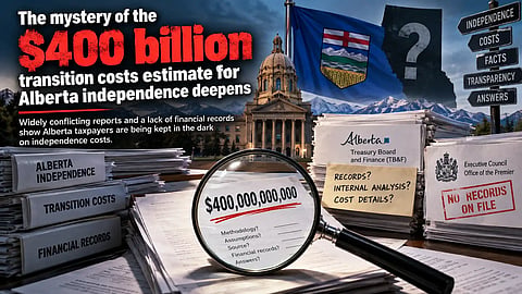 The mystery of the 400 billion transition costs estimate for Alberta independence deepens