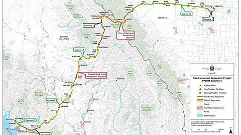 TransMountain (TMX) expansion route
