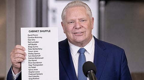 Premier Doug Ford shuffled his cabinet Thursday